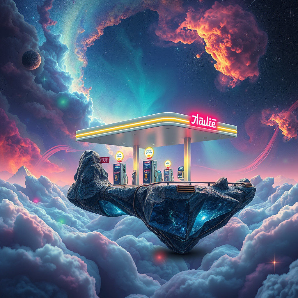 Cosmic Fuel Station in a Nebula