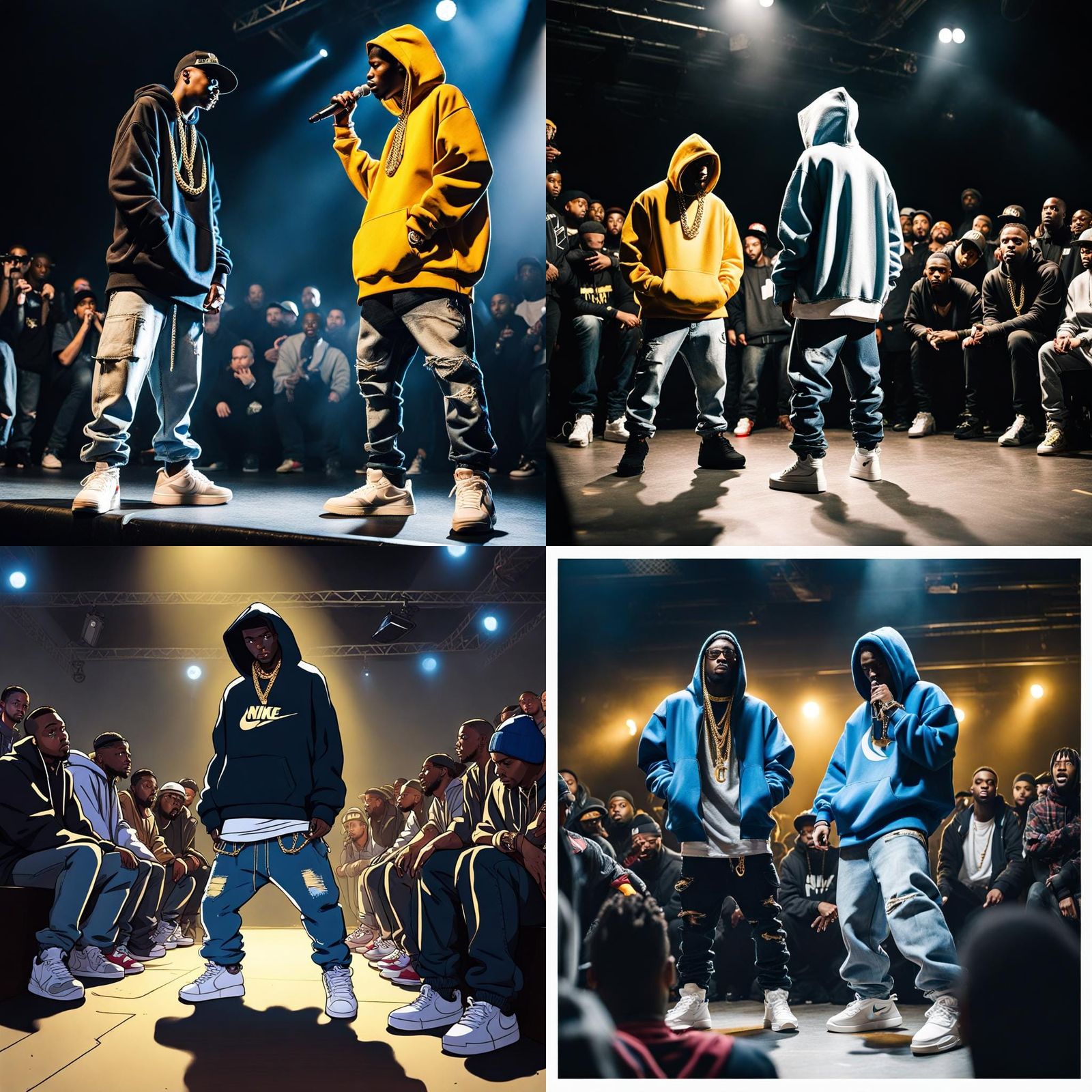 Underground Rap Battle on Stage with Audience