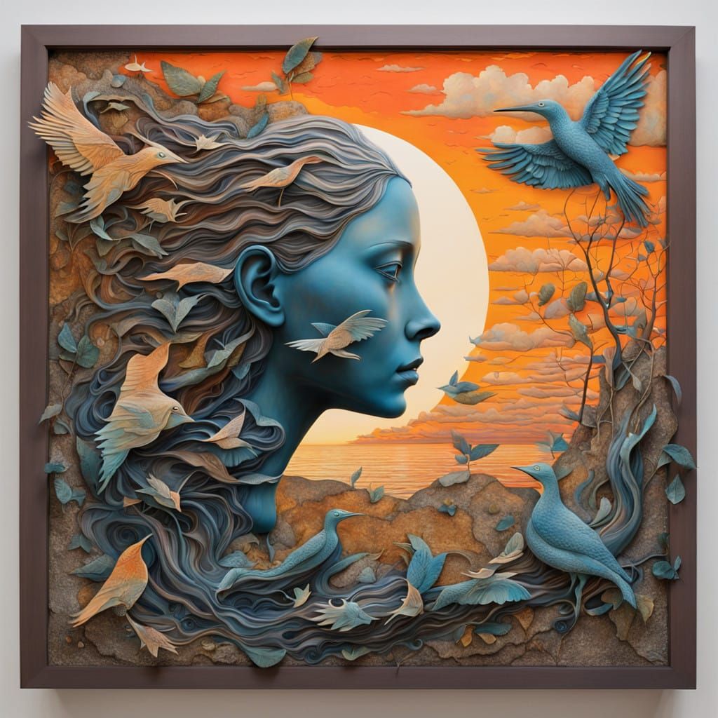 Surreal Fragmented Sculpture in Bio Art Style