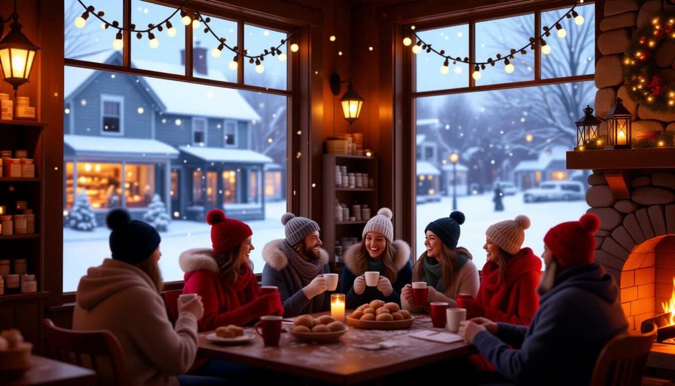 Cozy Winter Evening in a Maine Mom-and-Pop Store