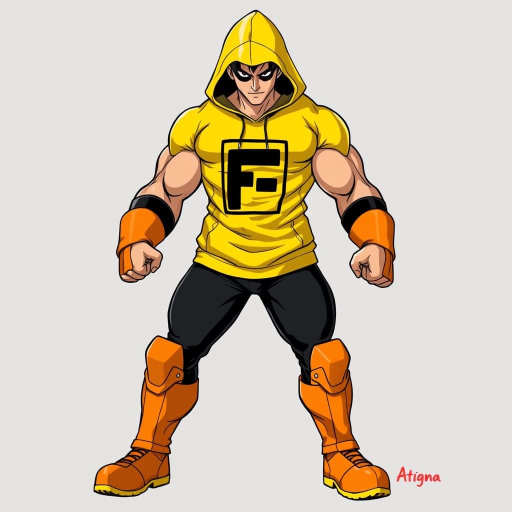 Fat Gum in Heroic Anime-Inspired Pose