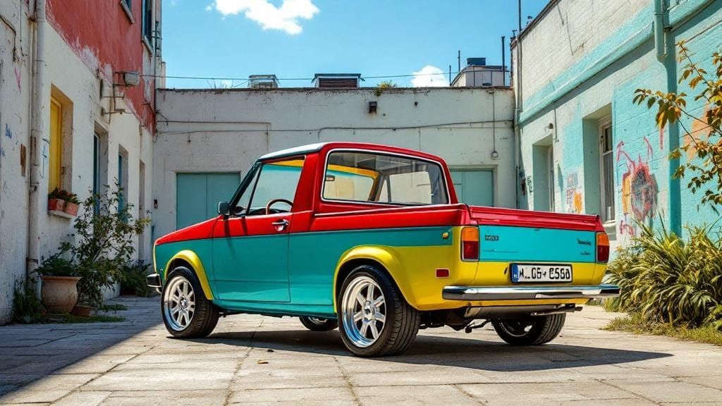 Volkswagen Rabbit Pickup Mk1 in Harlequin Paint Scheme