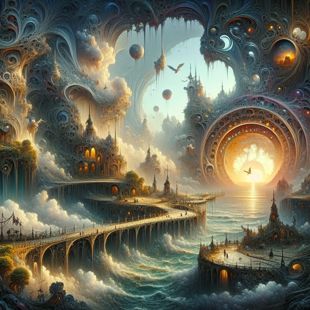 Surreal Historical Matte Painting Concept Art