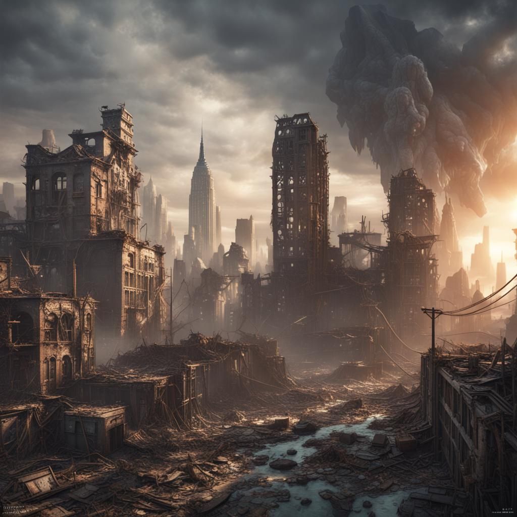 Post-Apocalyptic New York City: Detailed Matte Painting