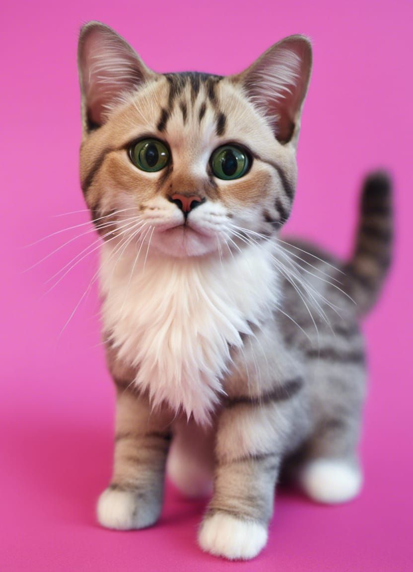 AI Generated Barbie Cat Portrait