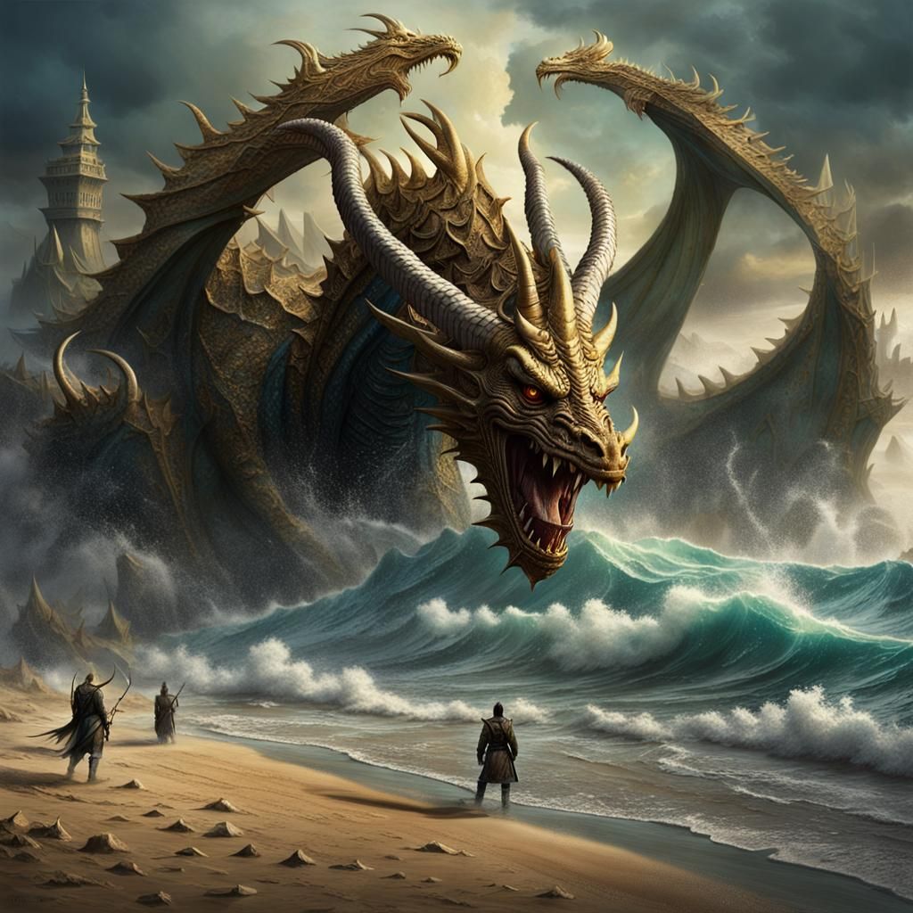 Seven-Headed Beast Rises from the Sea