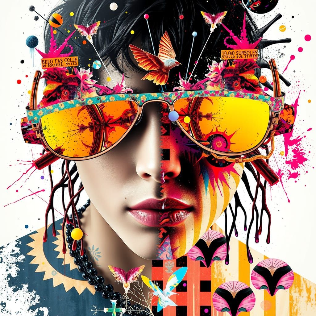 Surreal Double Exposure Collage: 10,000 Summers