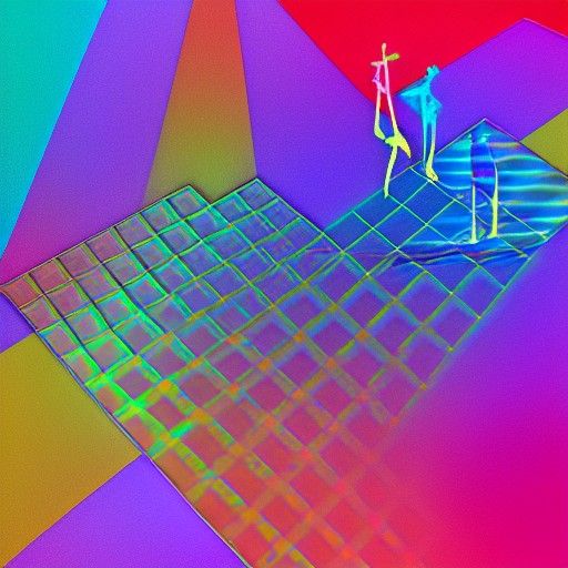 Plaid Talking in Vibrant Cosmic Illustration