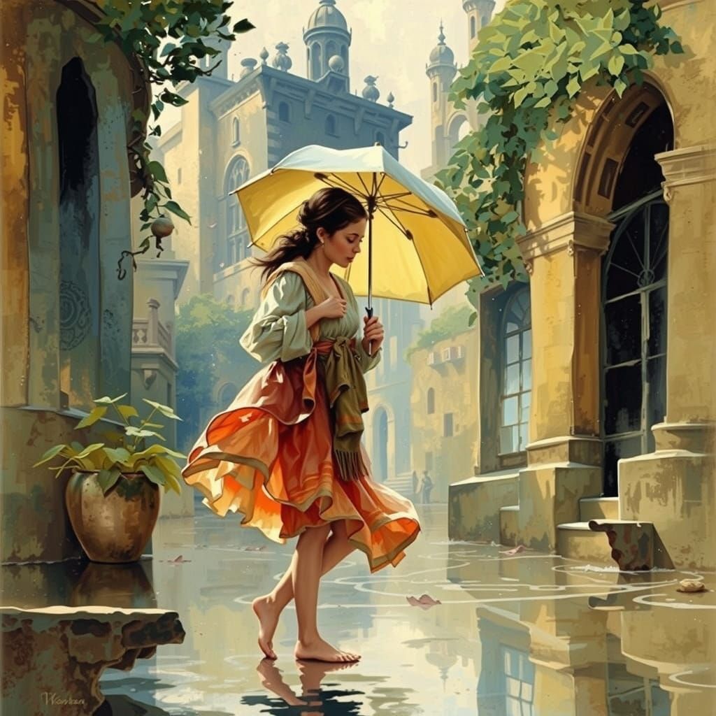 Surreal Landscape with Dreamlike Atmosphere