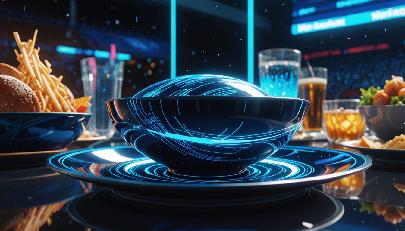 Anime Super Bowl on Magic Tableware in Studio Trigger Style