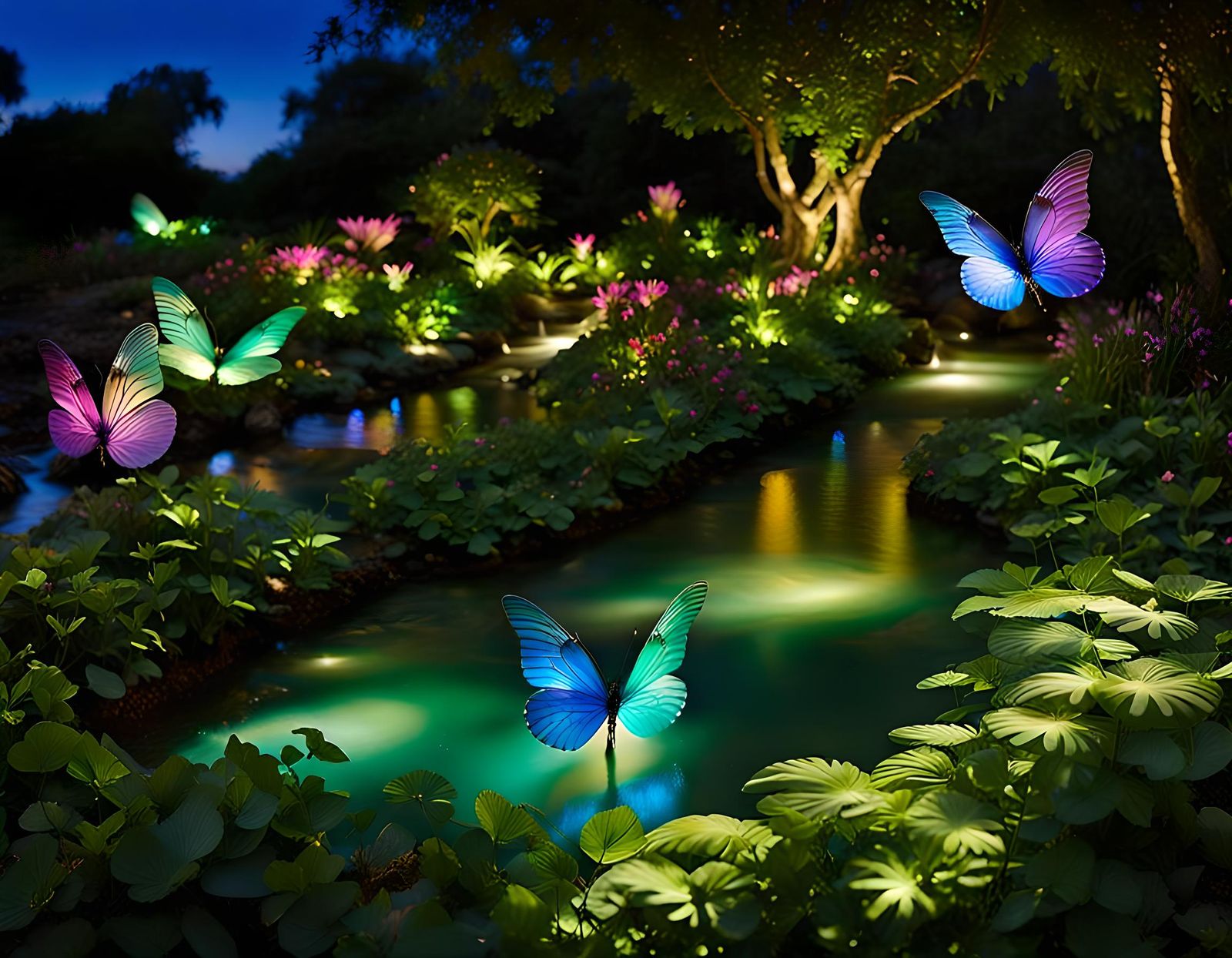 Moonlit Semilacewings Drink in Graphic Arabesque Style