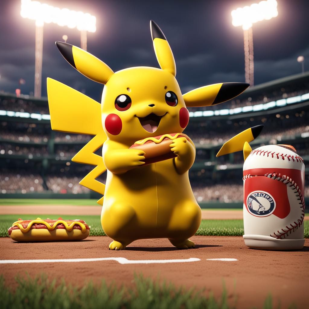 Pikachu At The Ball Game
