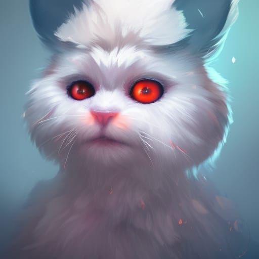 Sinister Easter Rabbit Portrait in Macabre Style