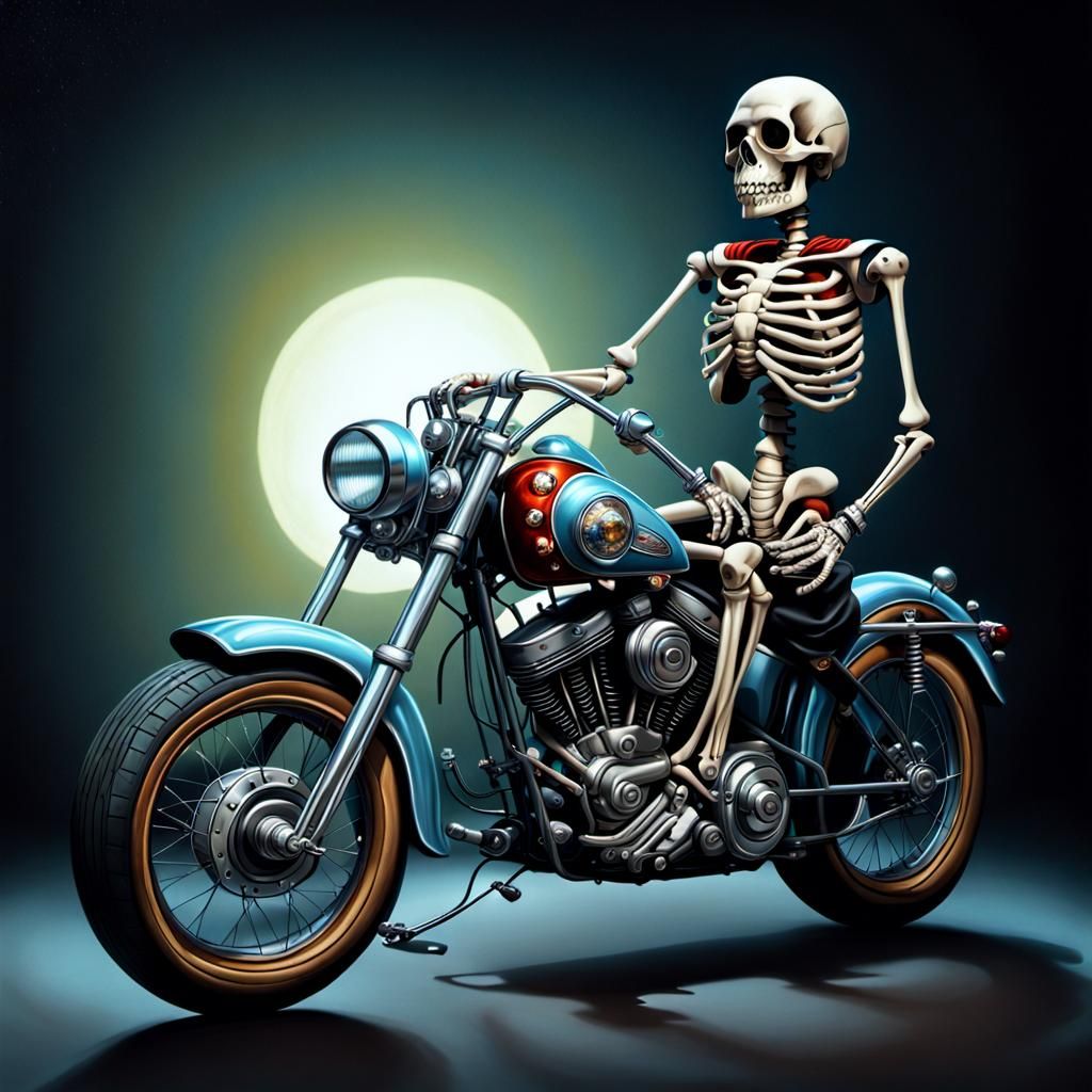 Harley ride skeĺeton