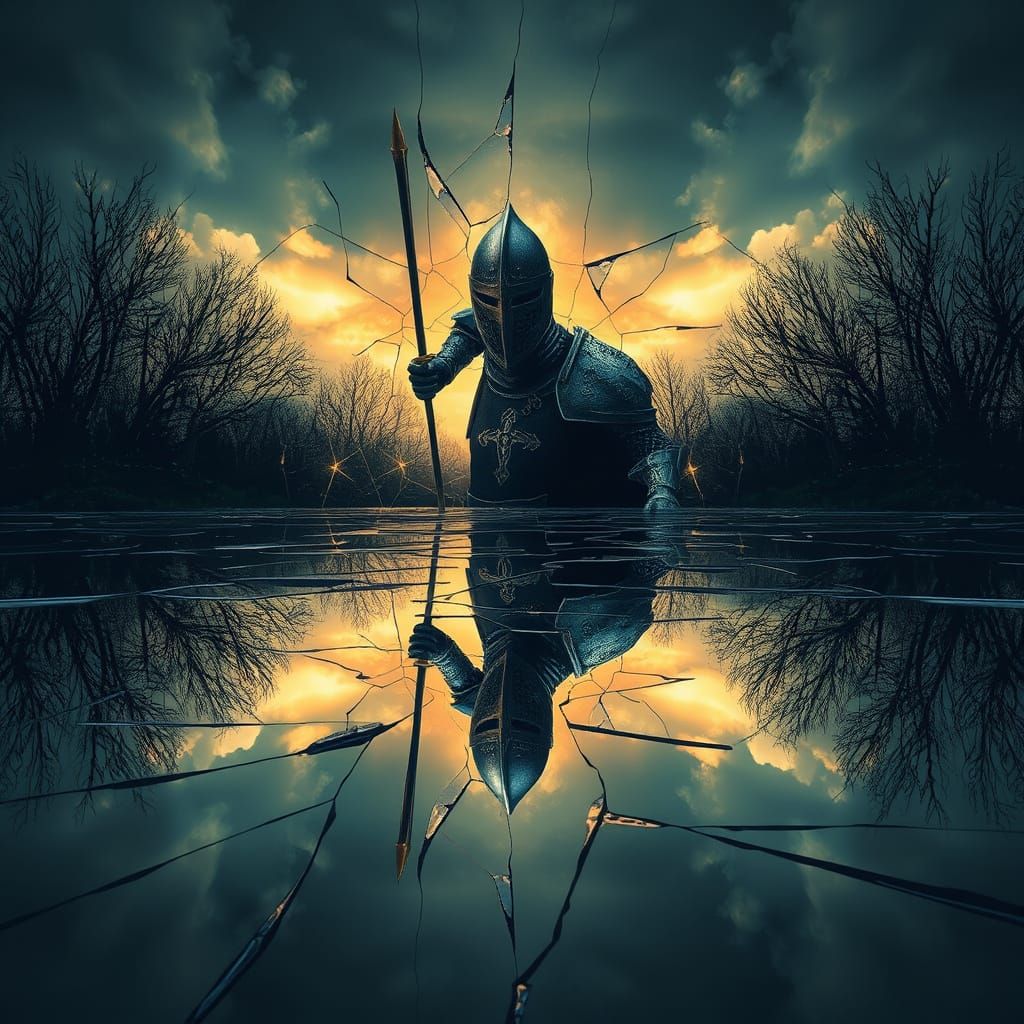 Knight of Broken Mirrors Reflecting Endless Realities