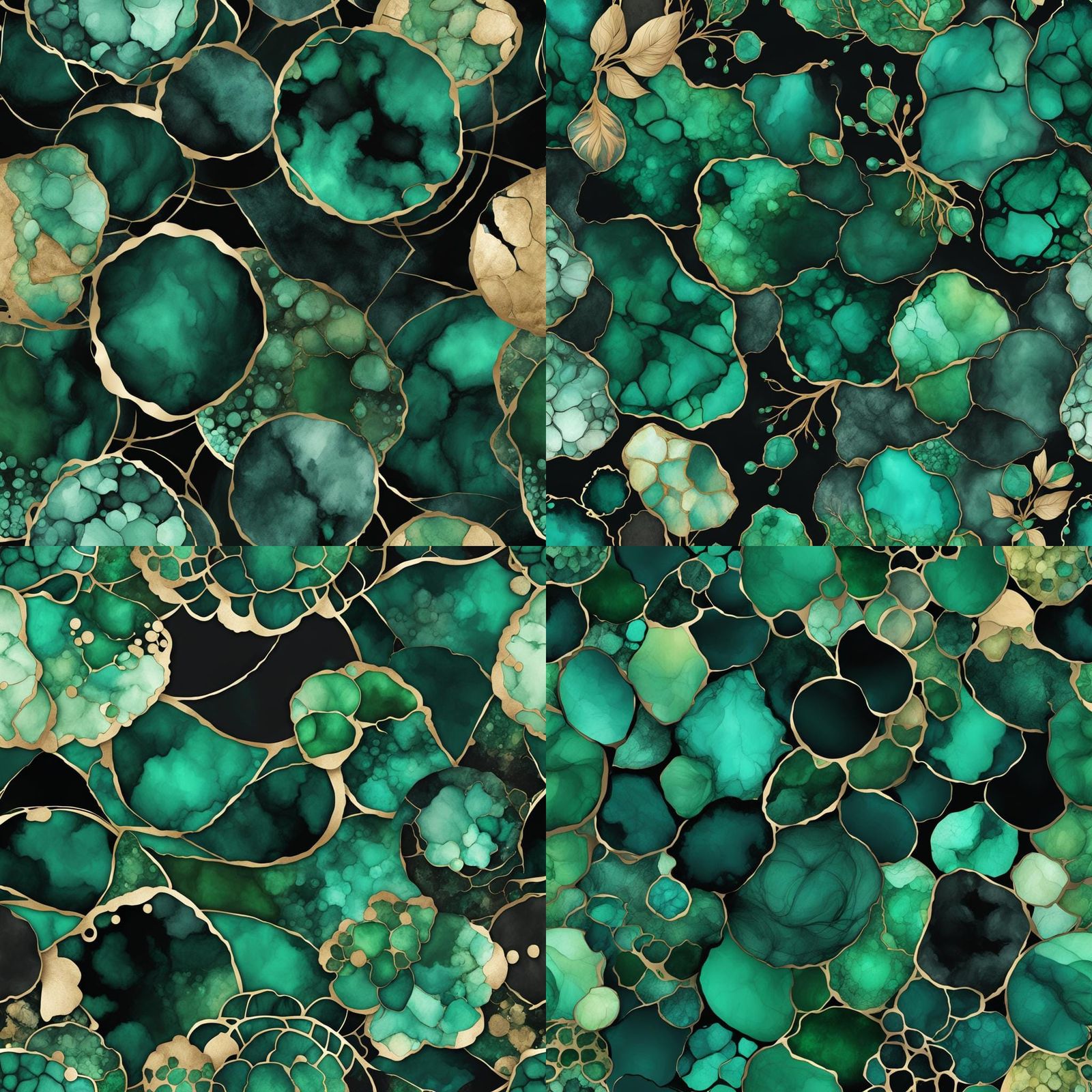 Seamless pattern, digital paper, background, pattern with colors of emerald green and black....