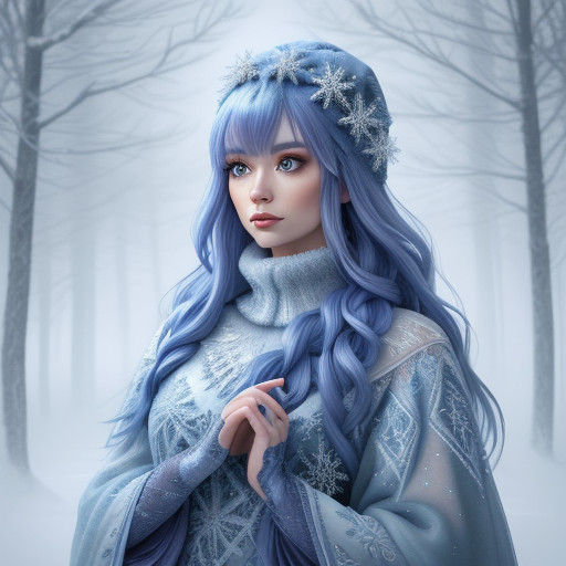 winter themed. cool color palette.