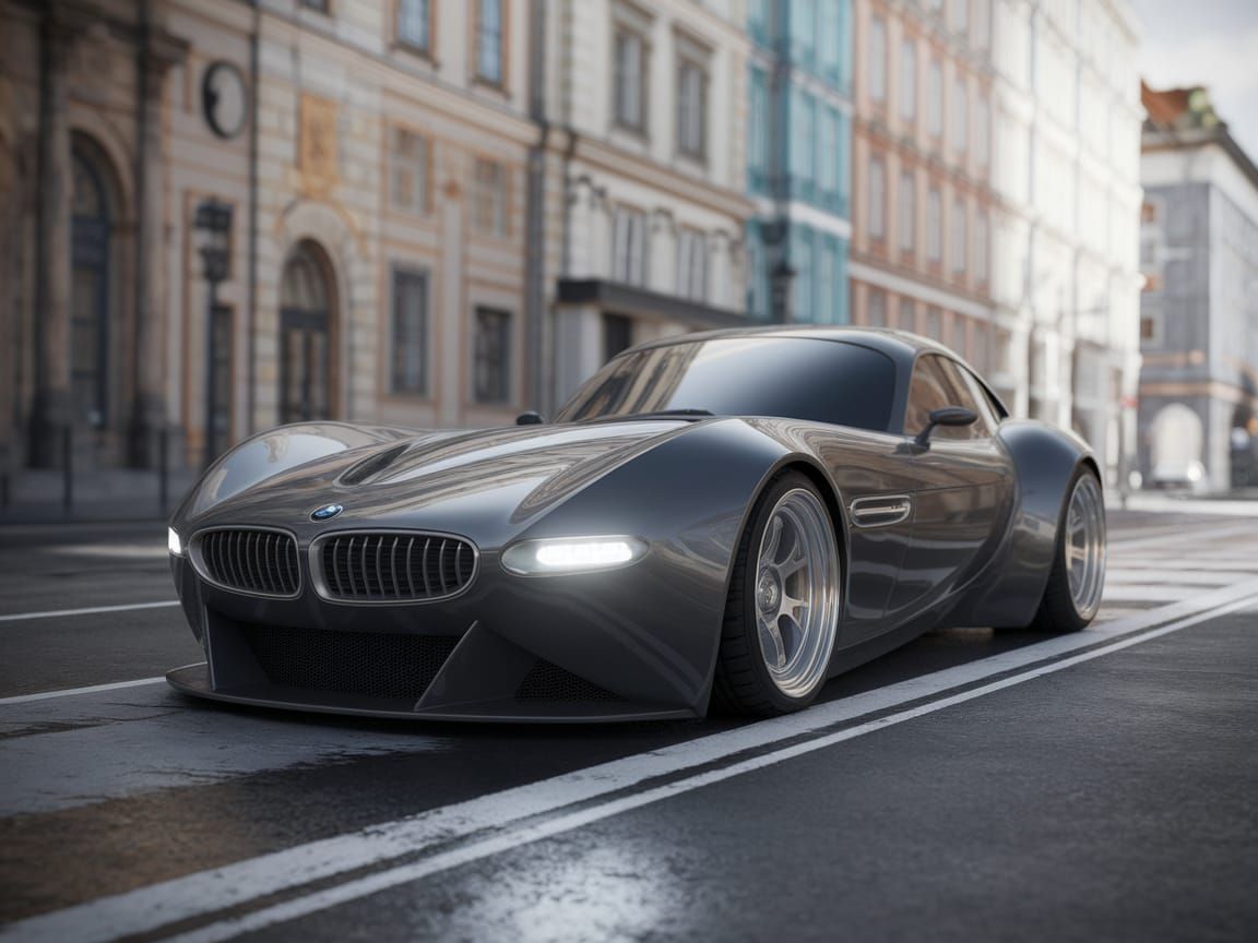 Futuristic BMW Z3 Zagato Batmobile Concept in Bavaria
