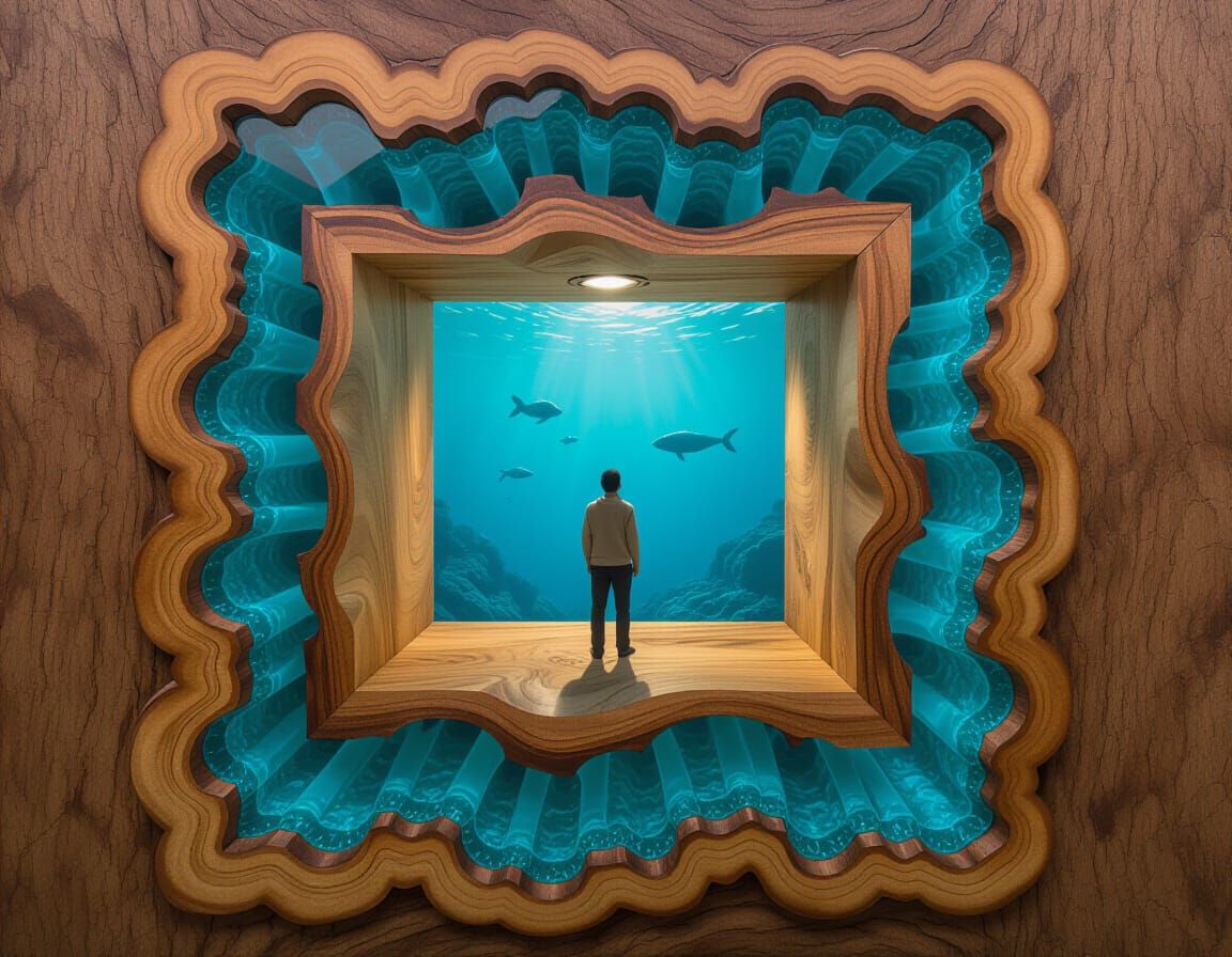 I'm Tiny With You in Cell-Laced Oceanic Resin