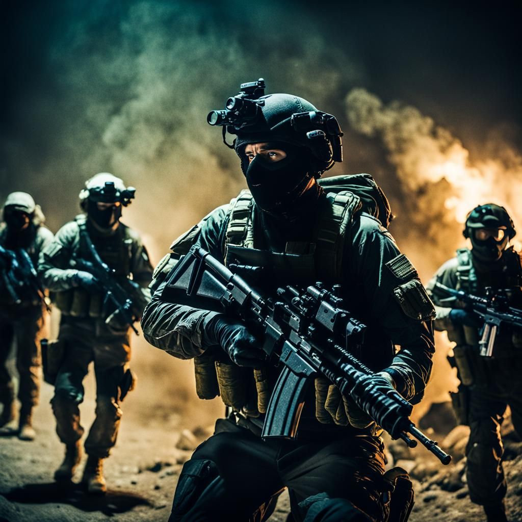 Night Combat Special Operation Force: Cinematic Film Still