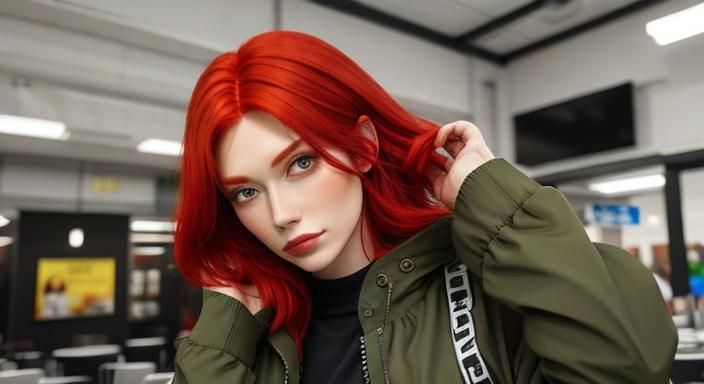 Red-Haired Woman Portrait