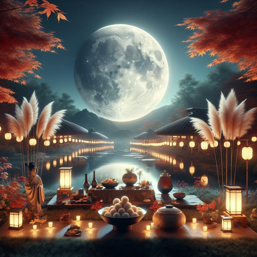 Japanese Tsukimi (Moon Festival)