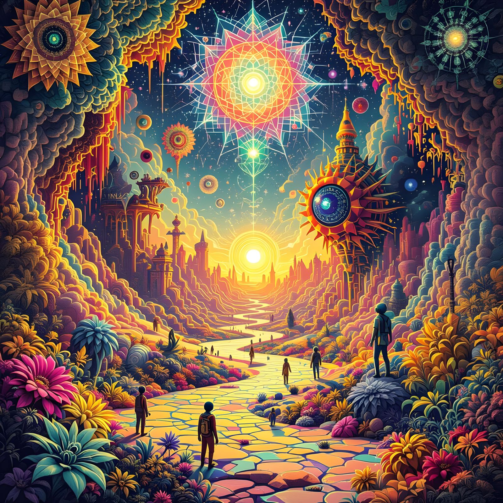 Psychedelic DMT Trip: Fractals and Sacred Geometry