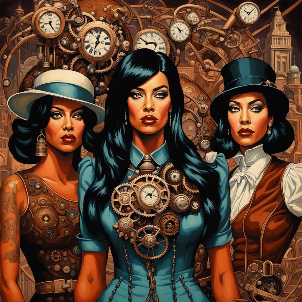 The Kardashians in Steampunk Harlem Renaissance Style