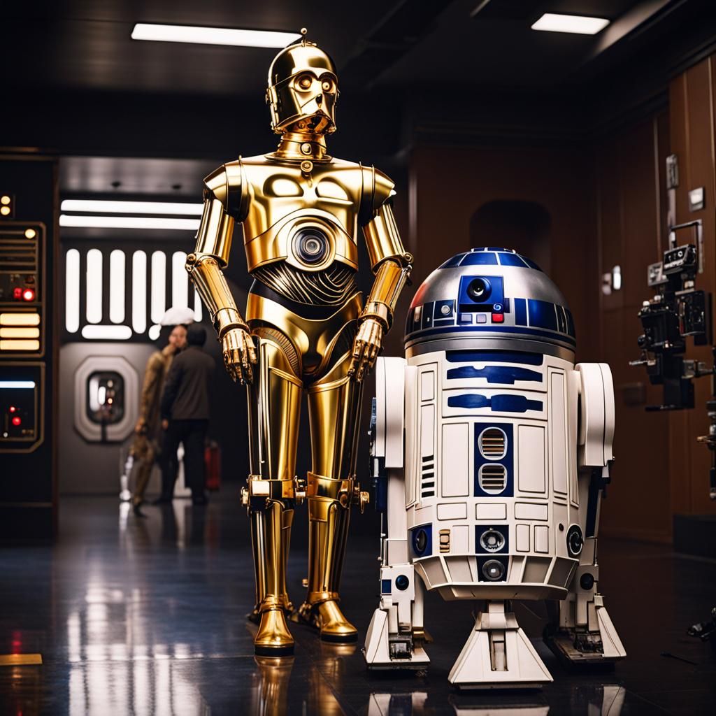 R2D2 and C3PO in Cinematic Realism