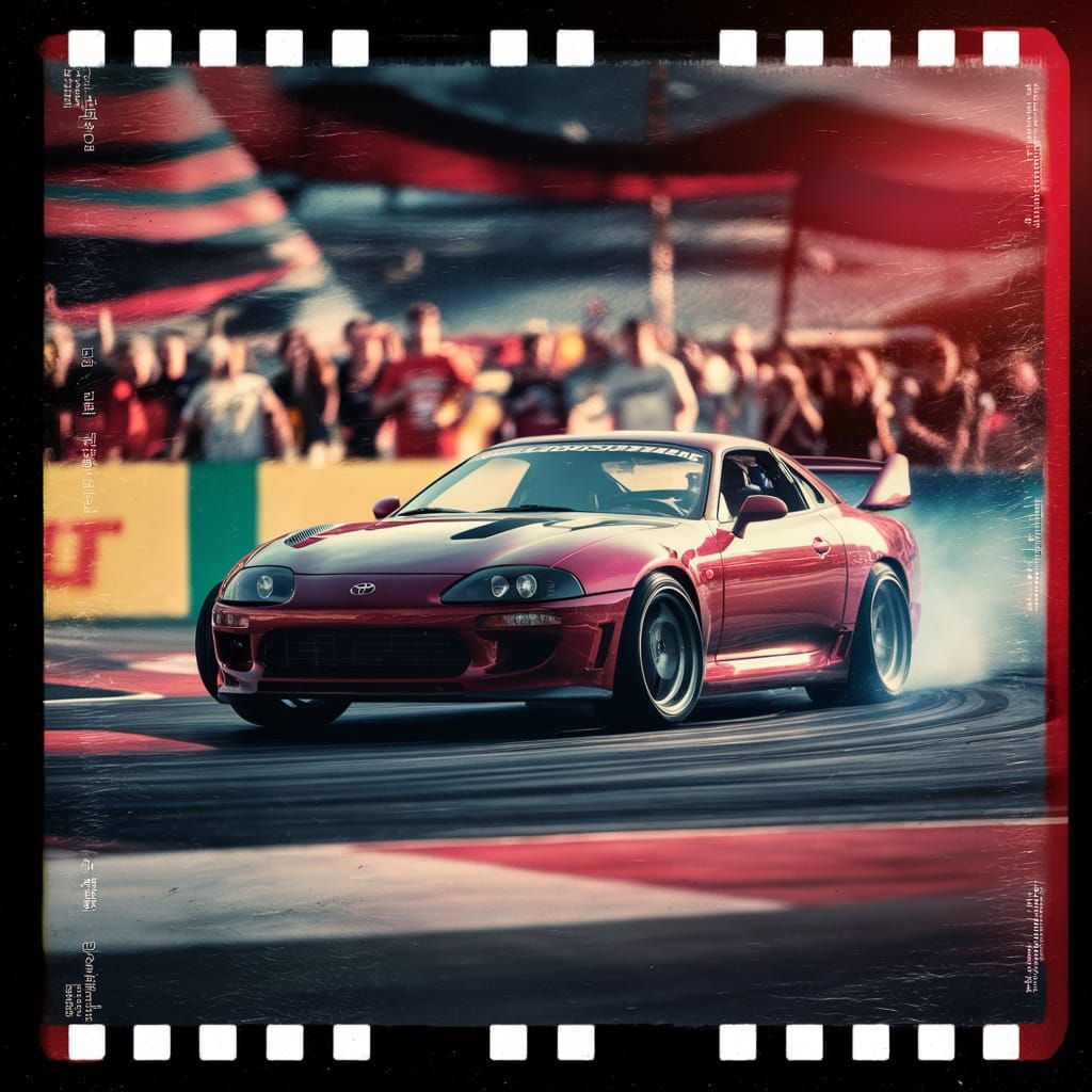 Toyota Supra Drifting: Cinematic Car Racing Image