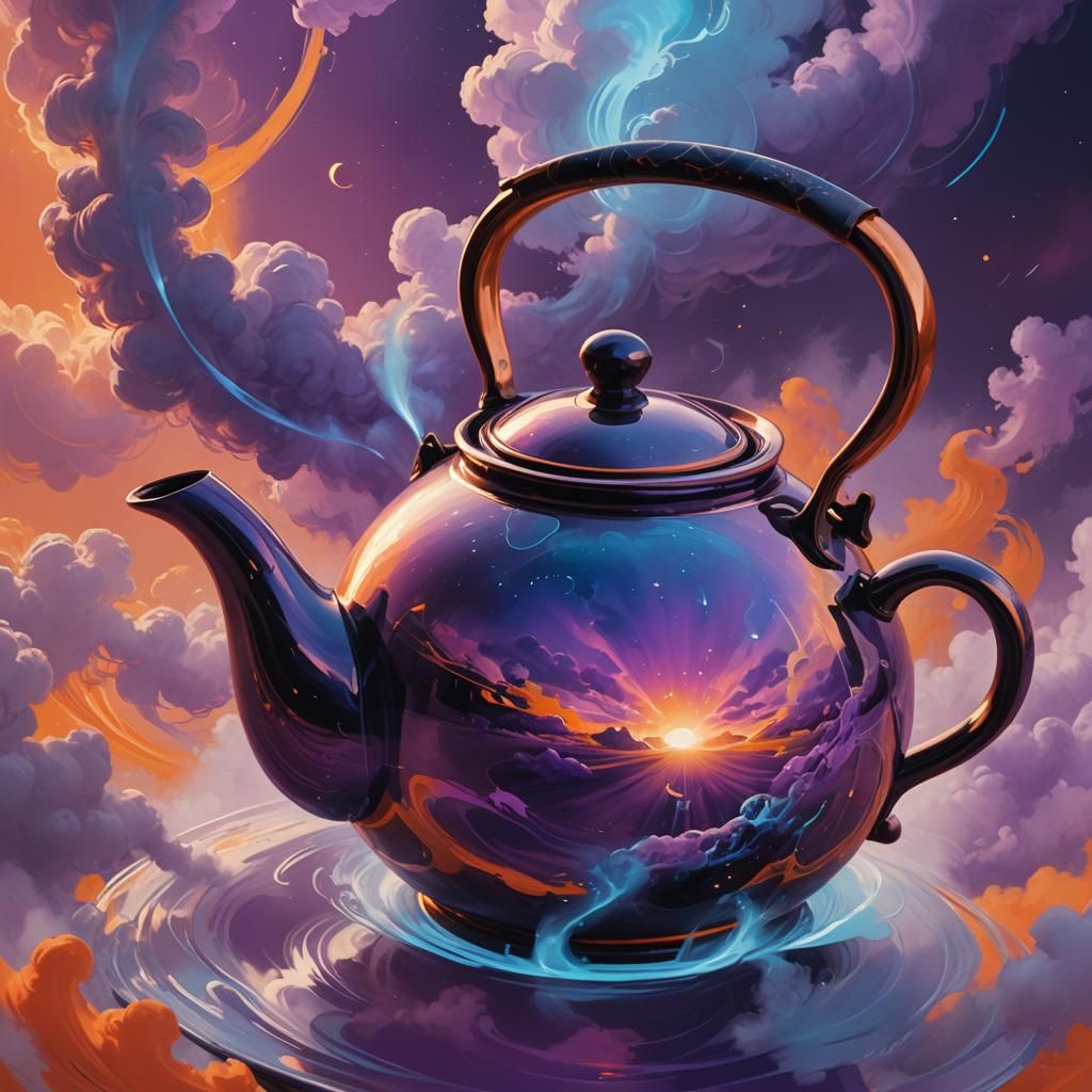 Teapot Hyperspace Jump in Sci-Fi Concept Art