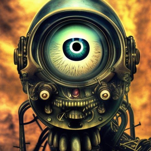 Steampunk Cyclops Head with Googly Eyes
