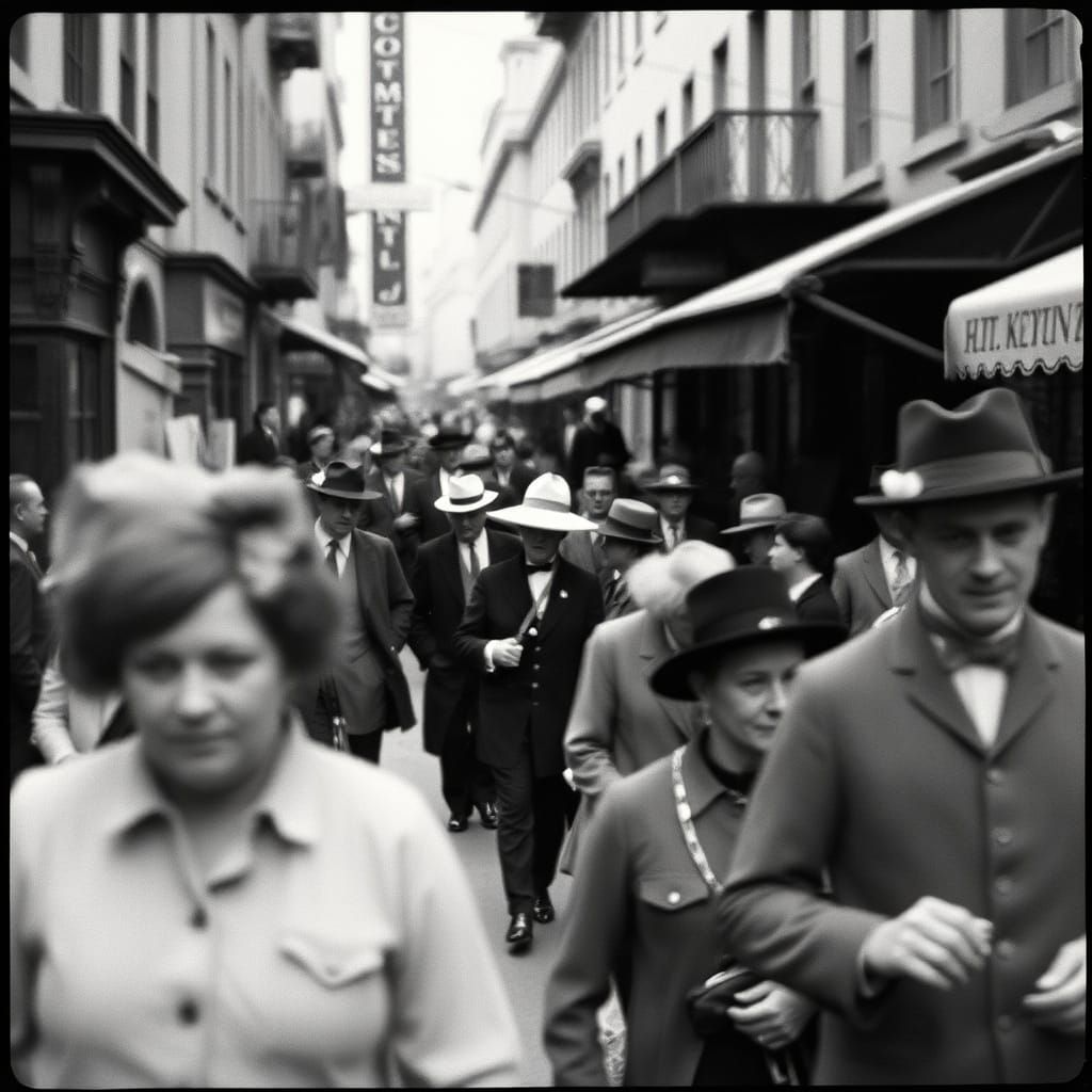 Gritty monochrome photograph.