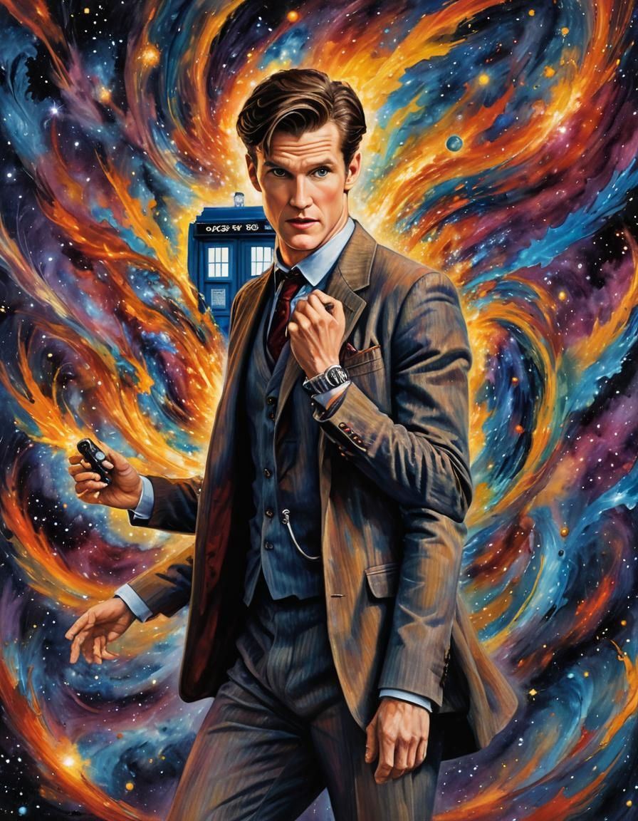 Doctor Who in Time Vortex: Impasto Style