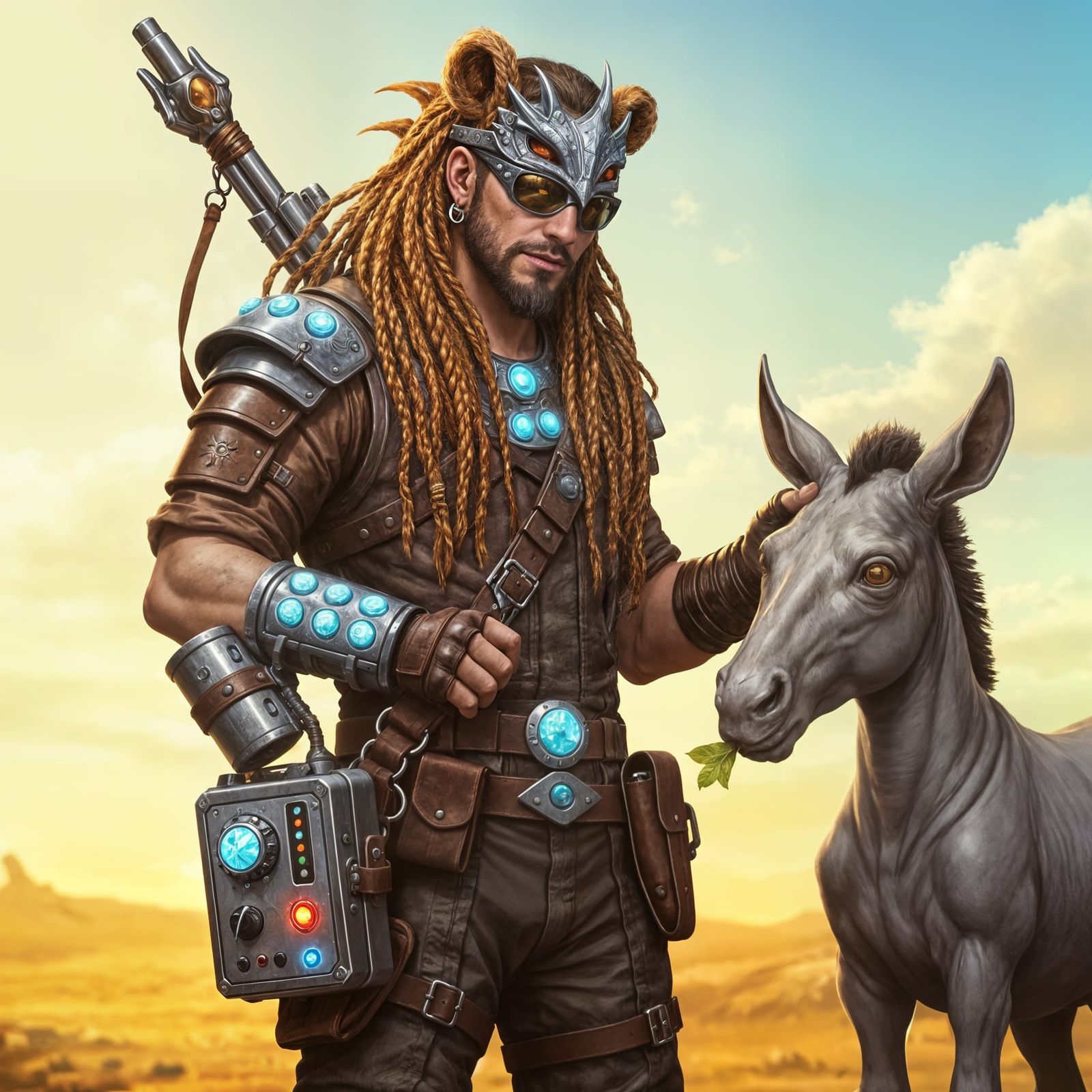 Viking Scientist Feeds Alien Mule in Surreal Tesla Punk Worl...