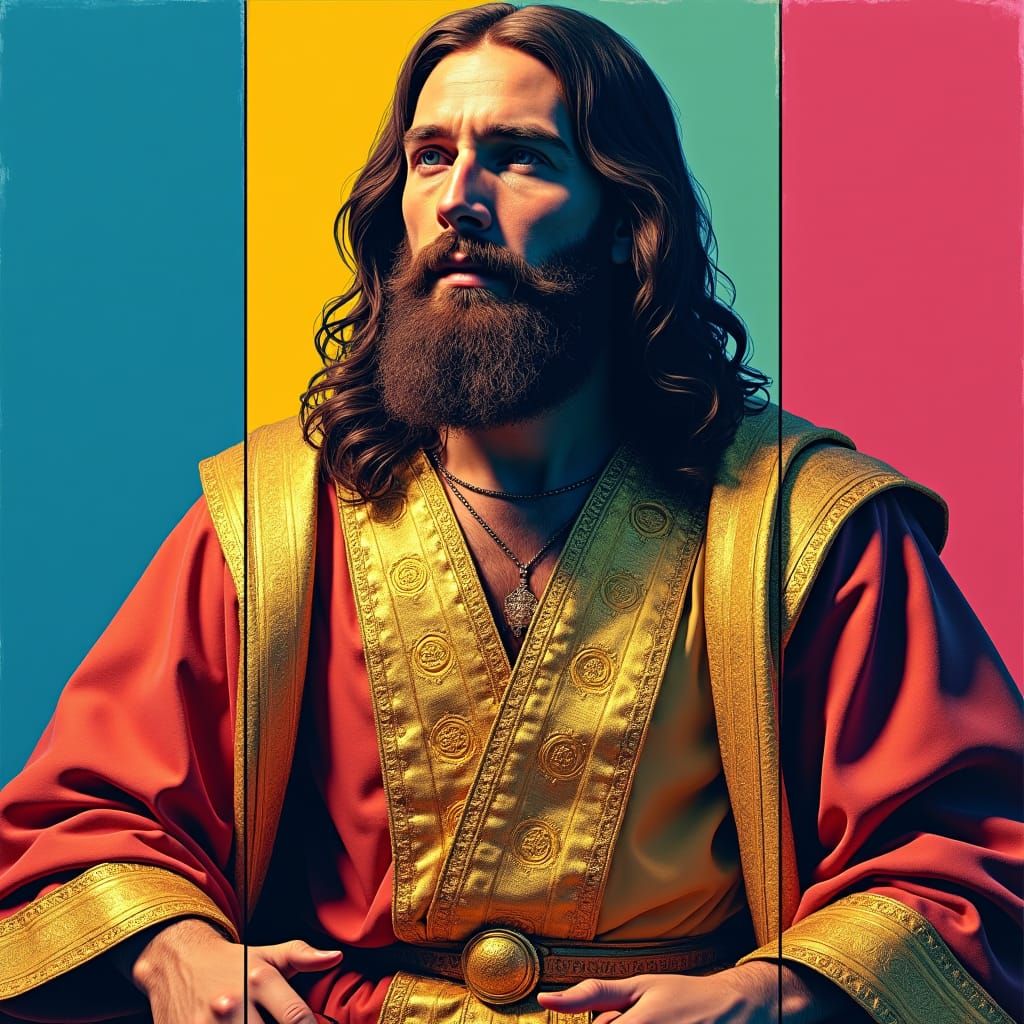 Jesus in Four Panels: Andy Warhol-Inspired Art