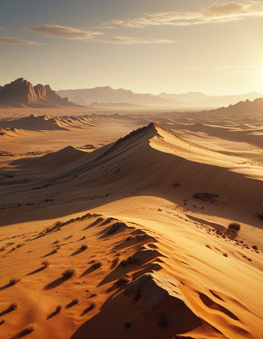 Epic Desert Landscape in Hyper-Realistic Digital Art