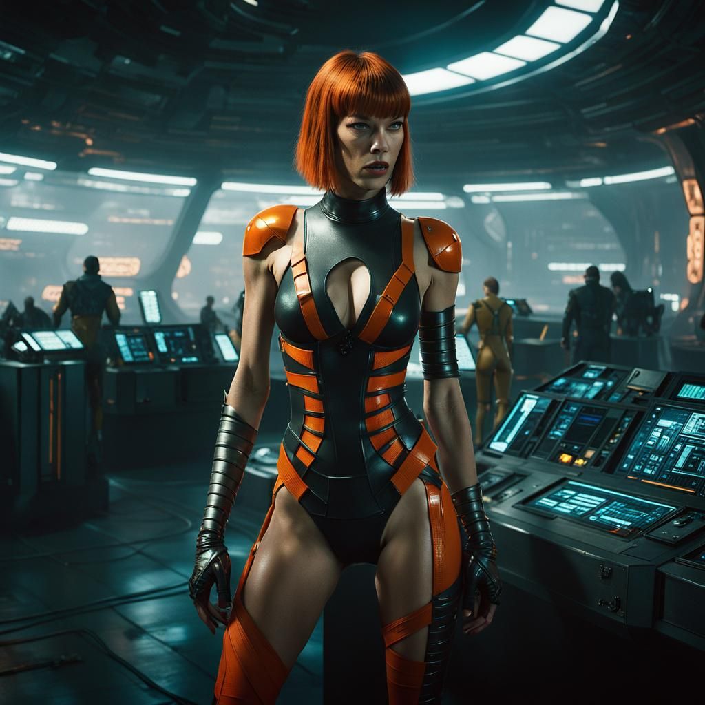 Milla Jovovich as Leeloo inspired by The Fifth Element