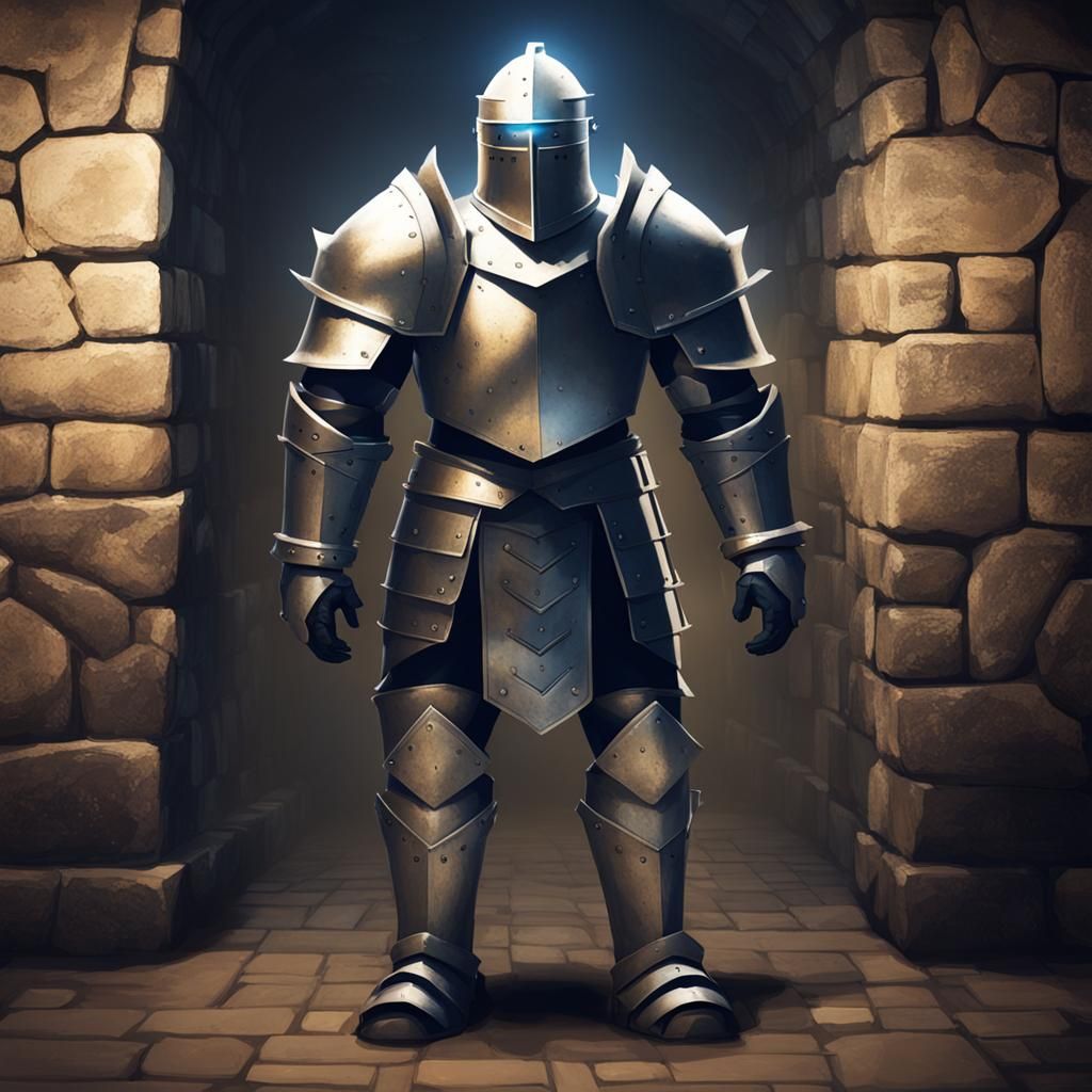 Mimic Disguised as Armor in Dungeon