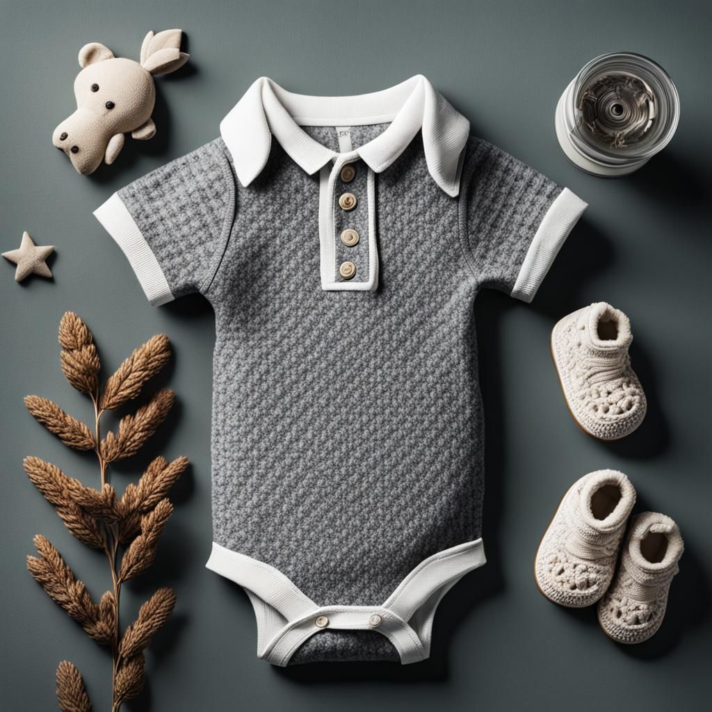 Plain Onesie Flat Lay Mockup in HDR
