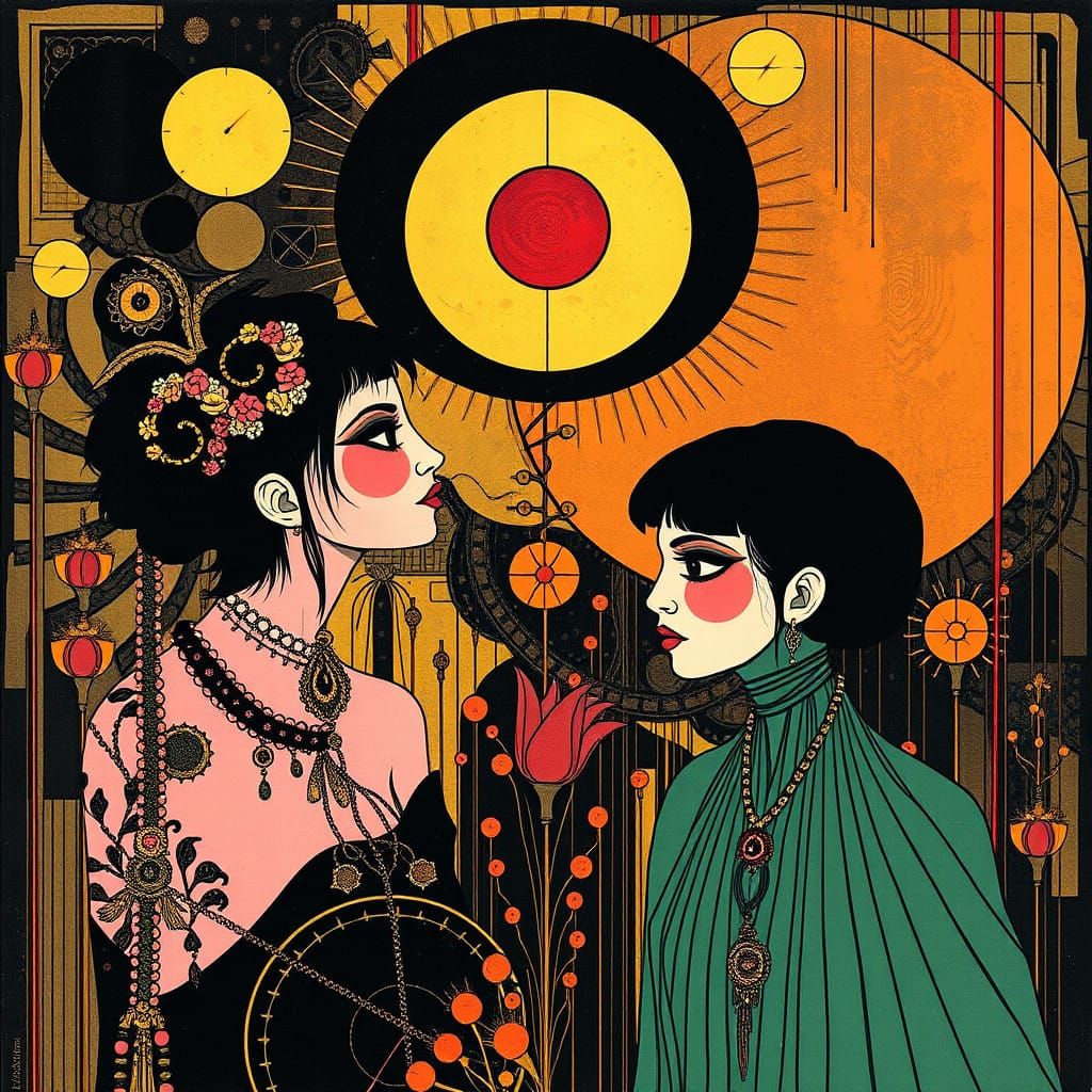 Cyberpunk Goddess in Fractal Art Style