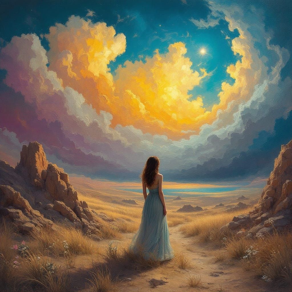 Betty said she prayed today/
For the sky to blow away/
Or maybe stay/
She wasn't sure/