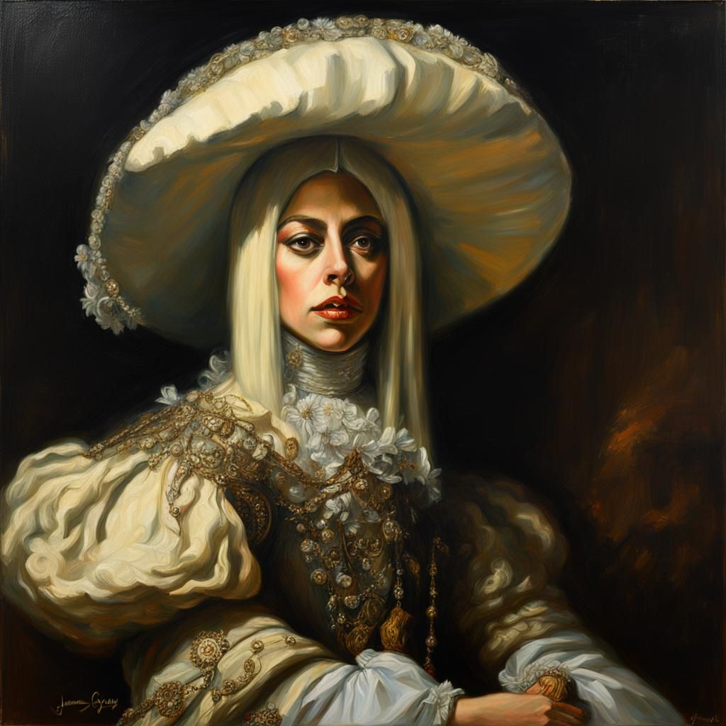 Lady gaga by Rembrandt van rijn