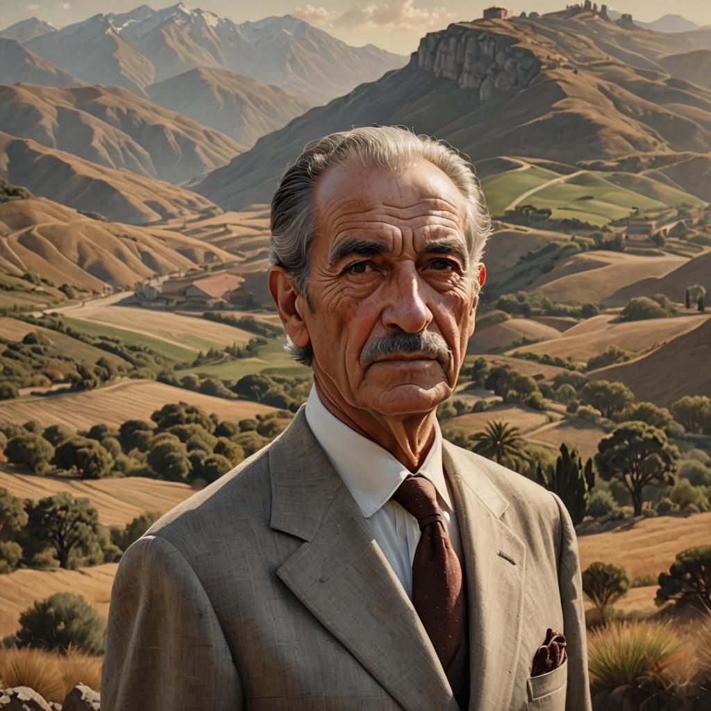 Chilean Man Portrait in Italian Renaissance Style