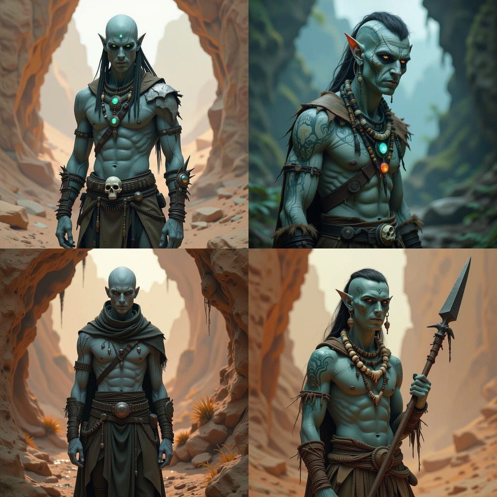 Detailed Alien Creature with Bioluminescent Features