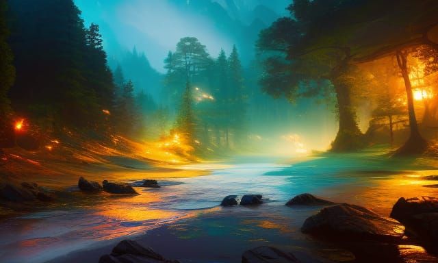 Punk Rock Scene in Anime Style Digital Illustration