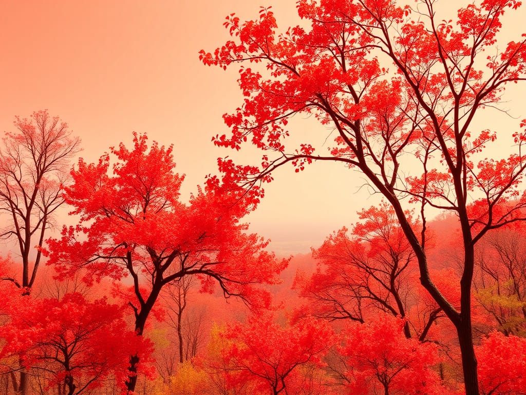 Saturate Minimalist Panorama in Vibrant Spring Colors