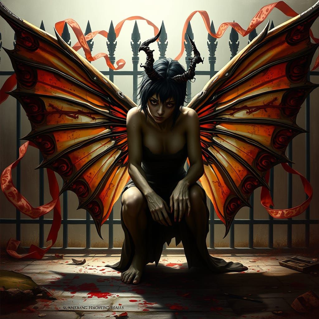 Vampire Fairy with Goya-esque Wings