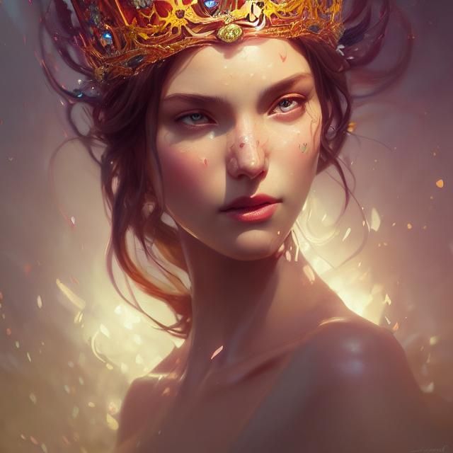 Spring Queen Portrait with Dynamic Lighting