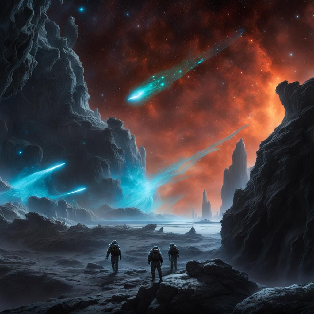 Epic Bioluminescent War in Space